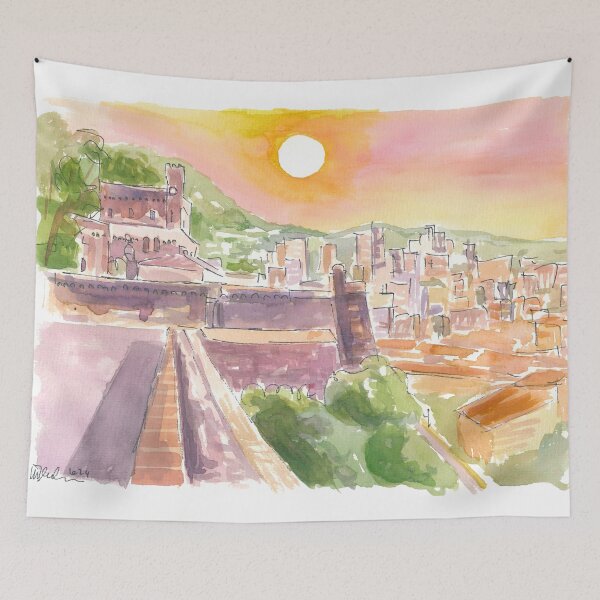 Item preview, Monte Carlo View of City Monaco in Sunlight designed and sold by artshop77.