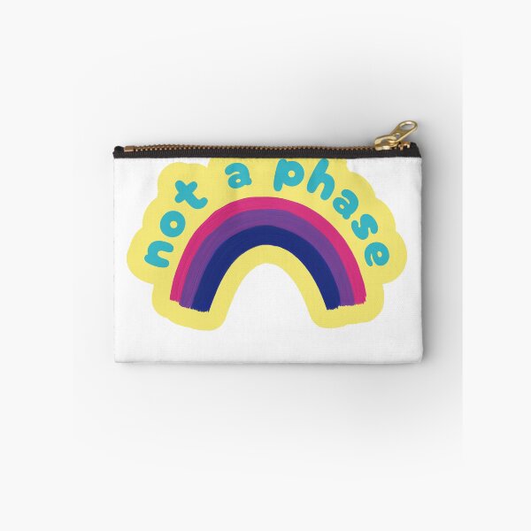Item preview, NOT A PHASE Bisexuality Bi Awareness Bi Pride LGBTQ+ Bi Rainbow Sticker designed and sold by SandriaSays.