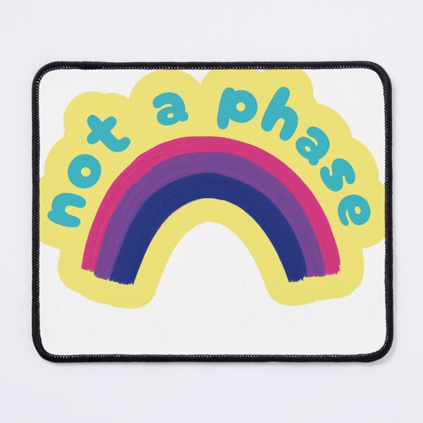 Item preview, NOT A PHASE Bisexuality Bi Awareness Bi Pride LGBTQ+ Bi Rainbow Sticker designed and sold by SandriaSays.