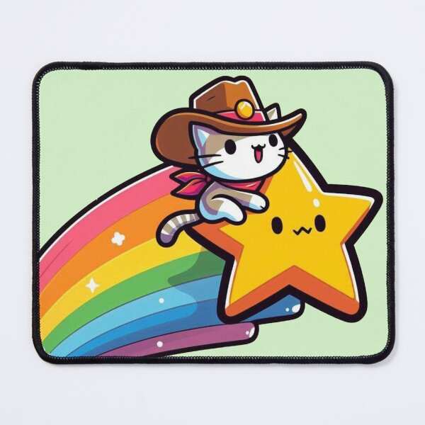 Item preview, Shooting Star cowboy cat designed and sold by Vkinsify.