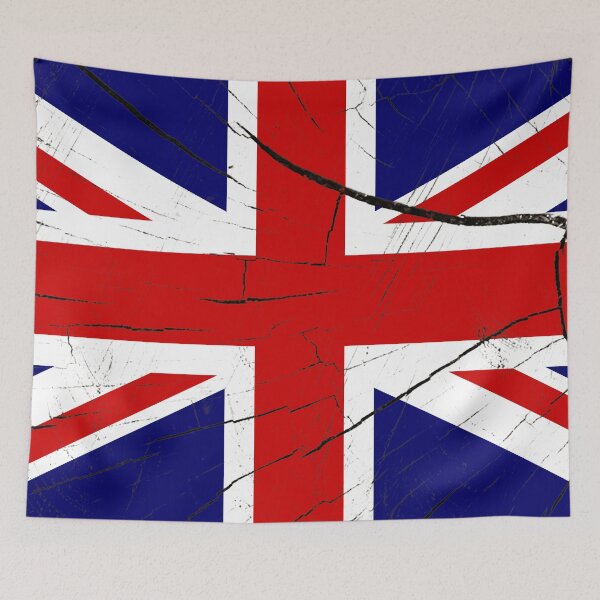 Item preview, Rustic White Red Blue Cross Wood UK Flag designed and sold by Blok45.