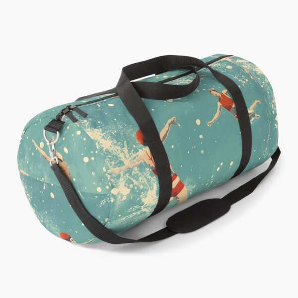 Item preview, Retro swimmers in icy snowy water designed and sold by Wildflow Creations.