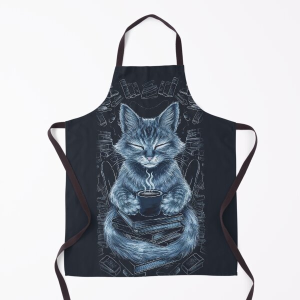 Item preview, Coffee cat and books designed and sold by Tajdi.