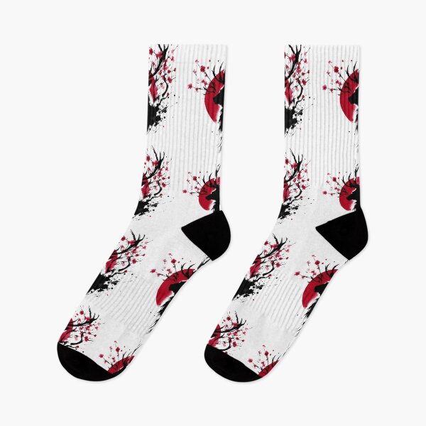 Item preview, Sumie Japanese Brushstroke Sakura flowers Deer Antlers designed and sold by TomFrontierArt.