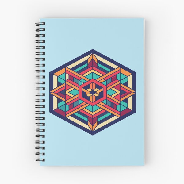 Item preview, Armonía caleidoscópica, ilustración del hexágono designed and sold by AgarutanPrint.