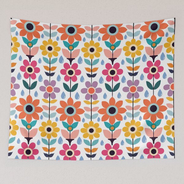Item preview, Bauhaus Flower Pattern designed and sold by velvetearth.