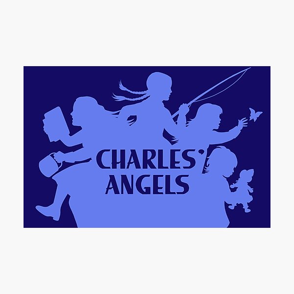 Item preview, Charles' Angels 70s logo - Light Blue designed and sold by Eric's Emporium.