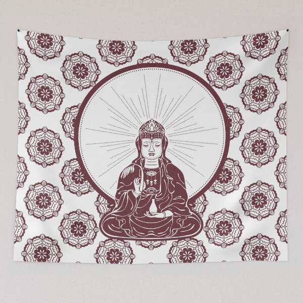 Item preview, Kuan Yin Sattva - Snow + Wine designed and sold by Irene Estelle.