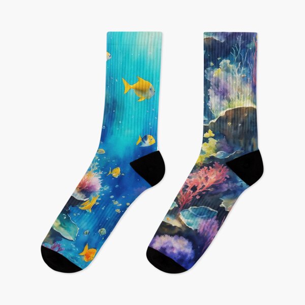 Item preview, undersea world with coral reefs and fish  designed and sold by soulfulpalette.