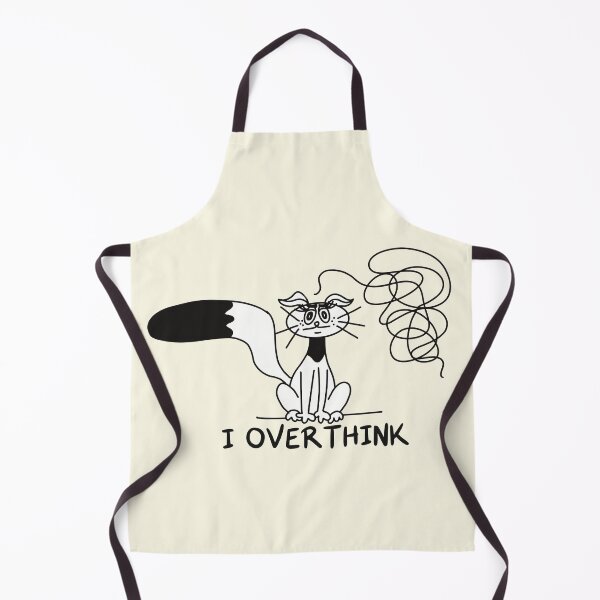 Item preview, cat lost in thoughts and worries - I overthink designed and sold by Whispers of Hope.