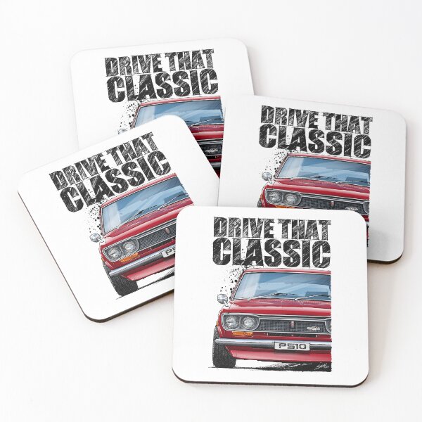 Item preview, Drive That Classic featuring the Iconic Datsun P510 in red (light coloured background) designed and sold by Petrolhead T-Shirts and Art.