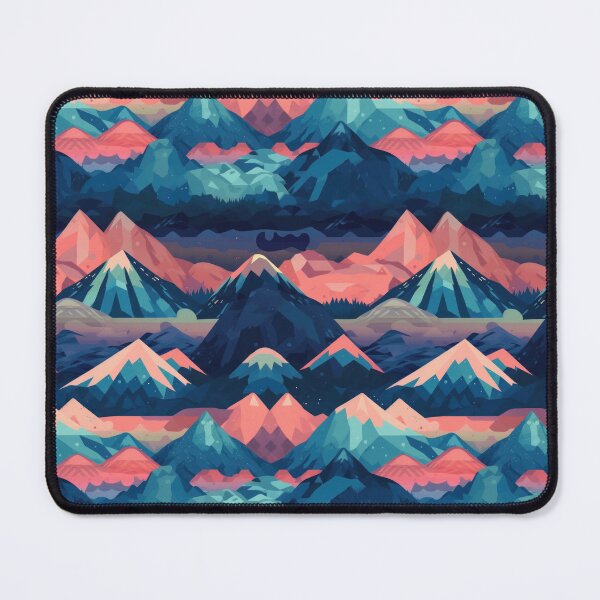 Item preview, Abstract mountains in vector style. Vector mountains in blue and pink tones. Mountain landscape in minimalism. designed and sold by SculpterioShop.