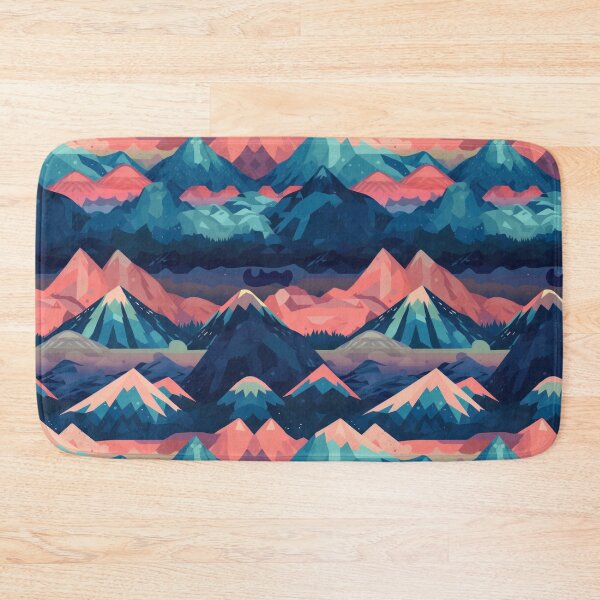 Item preview, Abstract mountains in vector style. Vector mountains in blue and pink tones. Mountain landscape in minimalism. designed and sold by SculpterioShop.