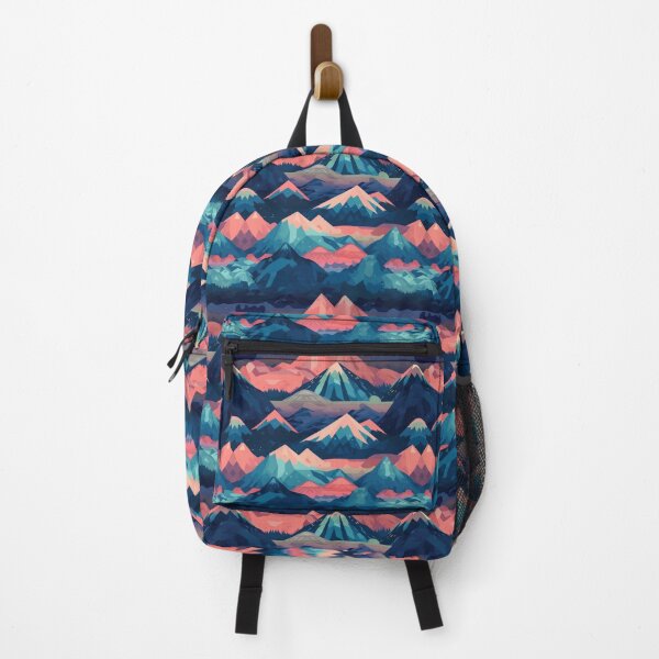 Item preview, Abstract mountains in vector style. Vector mountains in blue and pink tones. Mountain landscape in minimalism. designed and sold by SculpterioShop.