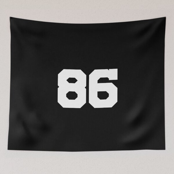 Item preview, 86, eighty-six, white, University designed and sold by Numbers-Art.