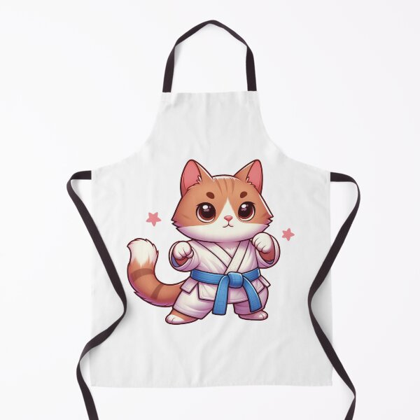 Item preview, Red karate cat with blue belt designed and sold by DuskTillDown.