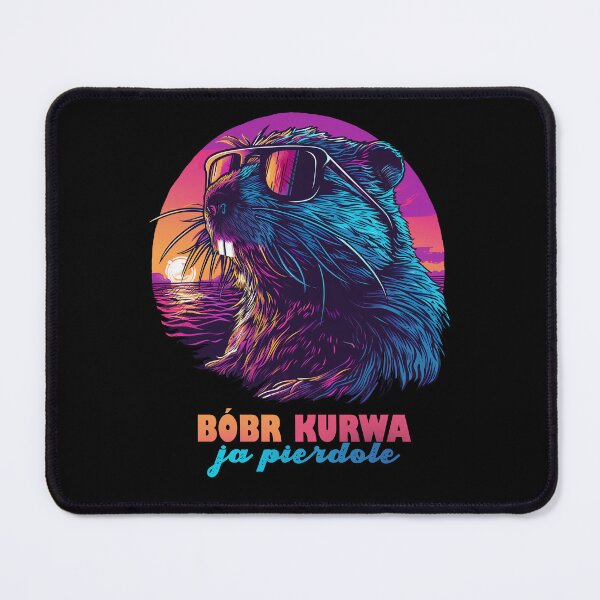 Item preview, Synthwave Polish Beaver Meme Ja pierdole "Bobr Bober Kurwa" designed and sold by TuuliTuule.