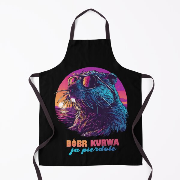 Item preview, Synthwave Polish Beaver Meme Ja pierdole "Bobr Bober Kurwa" designed and sold by TuuliTuule.
