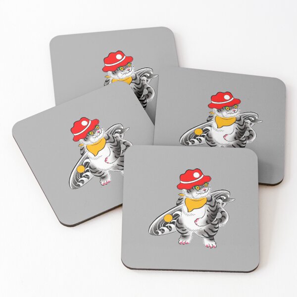 Item preview, surfer cat with hat designed and sold by vonkeo.