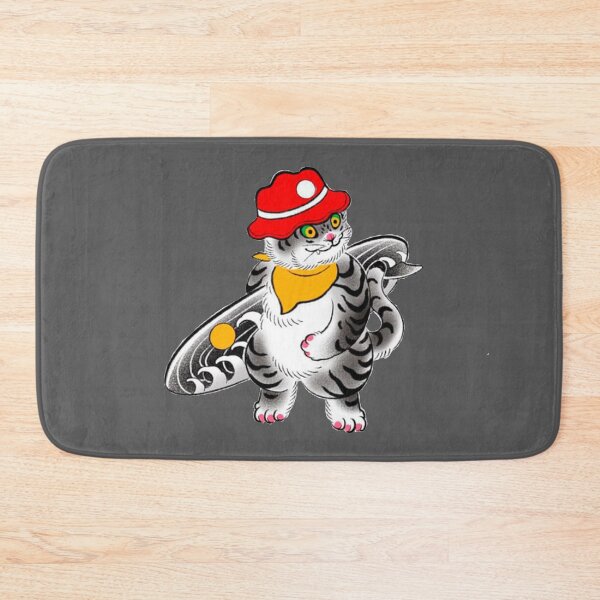 Item preview, surfer cat with hat designed and sold by vonkeo.