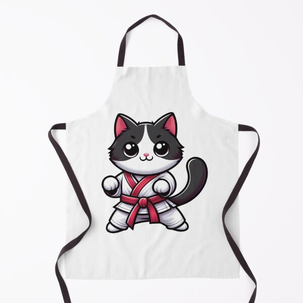 Item preview, Black karate cat with red belt designed and sold by DuskTillDown.