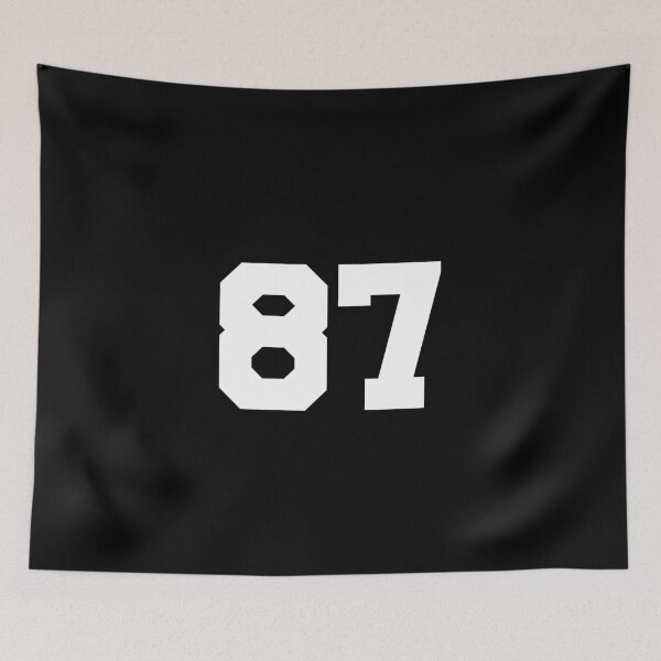 Item preview, 87, eighty-seven, white, University designed and sold by Numbers-Art.