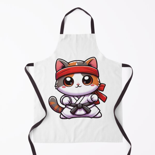 Item preview, Black karate cat with black belt designed and sold by DuskTillDown.