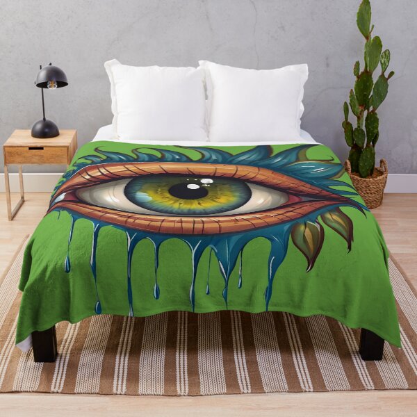 Item preview, Green Monster Eye With Blue Eyebrows designed and sold by MadnessEnvelope.