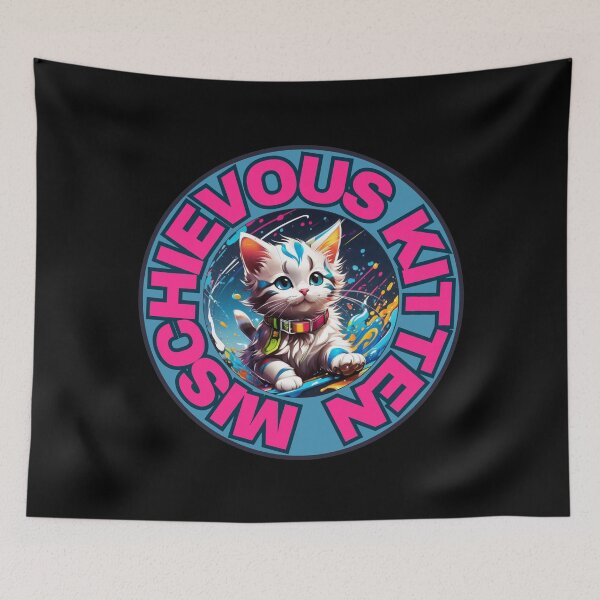 Item preview, Vibrant Mischievous Kitten designed and sold by pUNKnown.