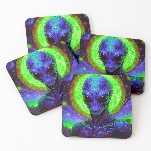 Item preview, Blue and Green Detailed Alien designed and sold by GrizzlyCollective.