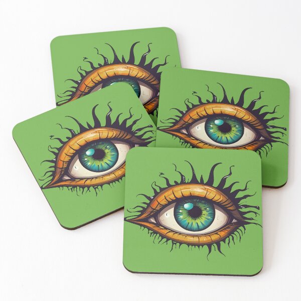 Item preview, Monster Girl Green Eye With Dark Eyebrows designed and sold by MadnessEnvelope.