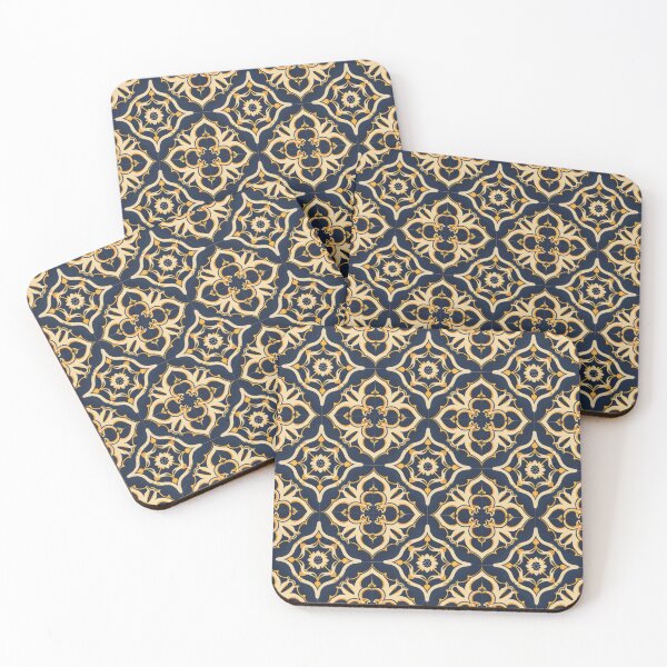 Item preview, Majestic Elegance, Blue & Gold Spanish Tile Design designed and sold by VoyteksDesigns.