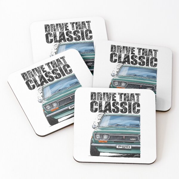 Item preview, Drive That Classic featuring the Iconic Datsun P510 in green. (light coloured background) designed and sold by Petrolhead T-Shirts and Art.