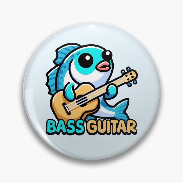 Item preview, Bass Guitar! Cute Musical Fish Pun Cartoon designed and sold by PMCreative.