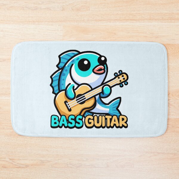 Item preview, Bass Guitar! Cute Musical Fish Pun Cartoon designed and sold by PMCreative.