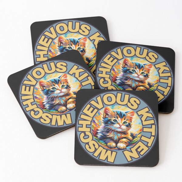 Item preview, Painted Mischievous Kitten 2 designed and sold by pUNKnown.