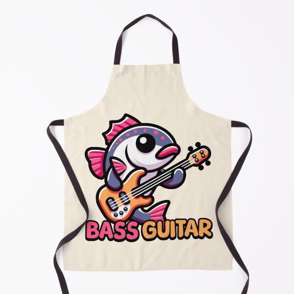 Item preview, Bass Guitar! Cute Fish Guitar Pun Cartoon designed and sold by PMCreative.
