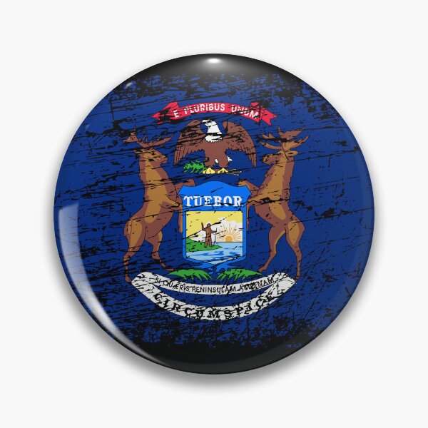 Item preview, Michigan flag used look designed and sold by GeogDesigns.