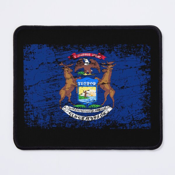 Item preview, Michigan flag used look designed and sold by GeogDesigns.