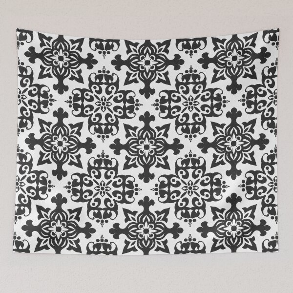 Item preview, Ornate Black and White Spanish Tilework designed and sold by VoyteksDesigns.