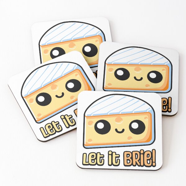 Item preview, Let It Brie! Cute Cheese Pun Cartoon designed and sold by PMCreative.