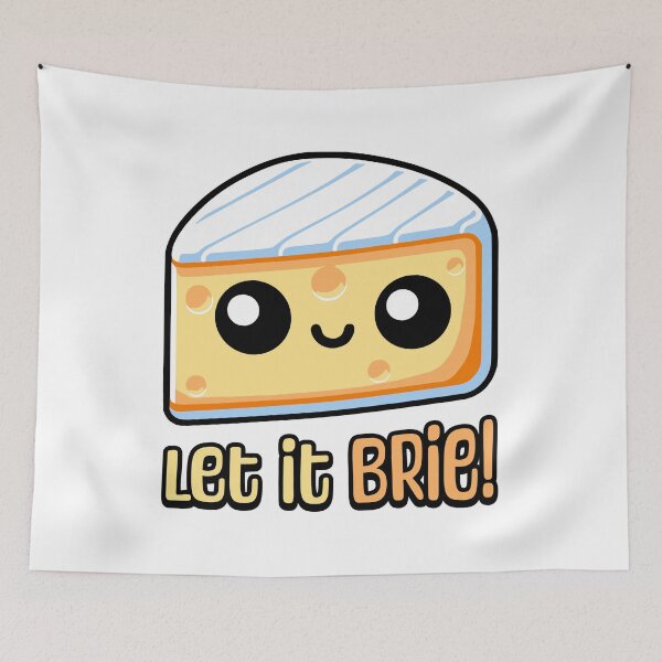 Item preview, Let It Brie! Cute Cheese Pun Cartoon designed and sold by PMCreative.