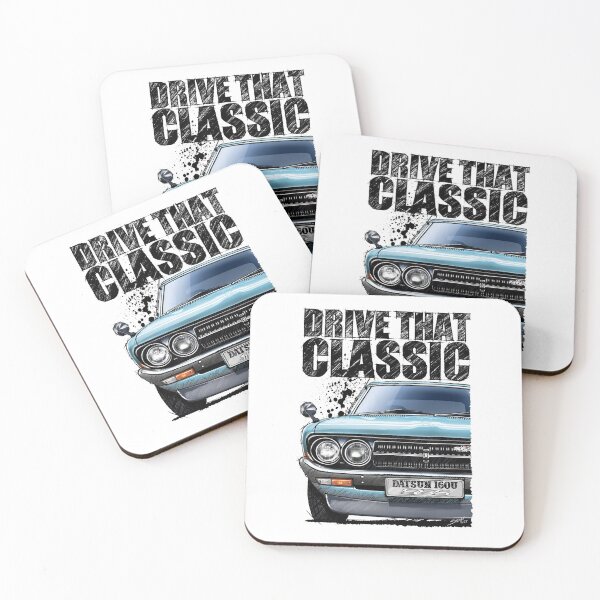 Item preview, Drive That Classic featuring the Iconic Datsun P710 in light blue. (light coloured background) designed and sold by Petrolhead T-Shirts and Art.