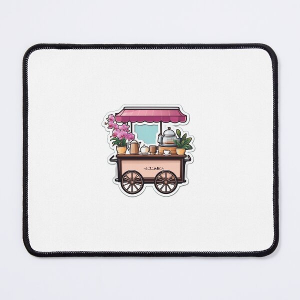 Artikelvorschau, Kaffeewagen Lila Magenta Orchideen Blumen Pflanze Kawai Ästhetik Sticker entworfen und verkauft von VIZARDcreations.