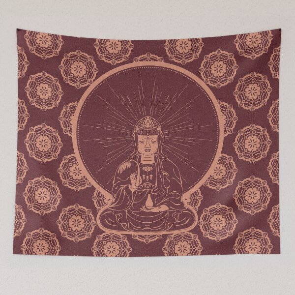 Item preview, Kuan Yin Sattva - Wine + Coral designed and sold by Irene Estelle.