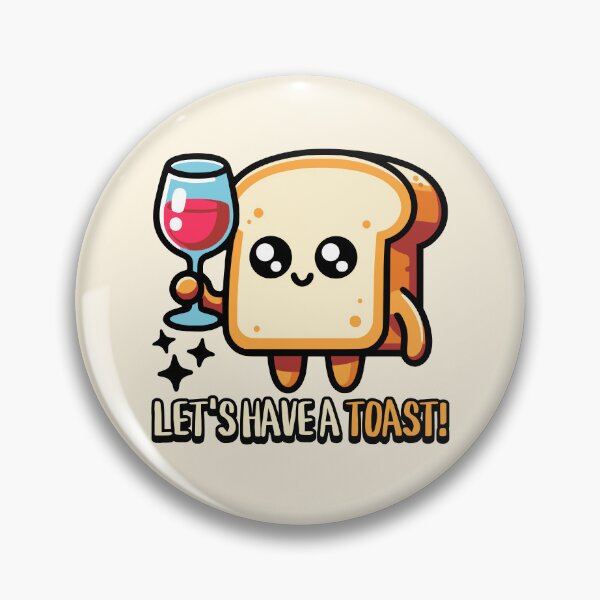 Item preview, Let's Have A Toast! Cute Bread Pun Cartoon designed and sold by PMCreative.