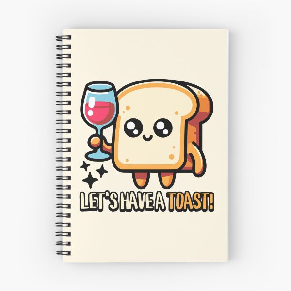 Item preview, Let's Have A Toast! Cute Bread Pun Cartoon designed and sold by PMCreative.