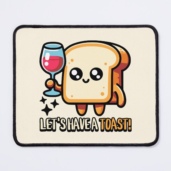 Item preview, Let's Have A Toast! Cute Bread Pun Cartoon designed and sold by PMCreative.