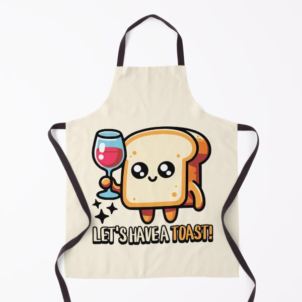 Item preview, Let's Have A Toast! Cute Bread Pun Cartoon designed and sold by PMCreative.