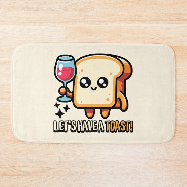 Item preview, Let's Have A Toast! Cute Bread Pun Cartoon designed and sold by PMCreative.